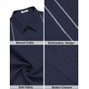 image:imageCOOFANDY Mens Cuban Guayabera Shirts Button Down Short Sleeve Shirt Casual Linen Summer Beach ShirtsNavy Blue