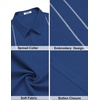 image:imageCOOFANDY Mens Cuban Guayabera Shirts Button Down Short Sleeve Shirt Casual Linen Summer Beach ShirtsRoyal Blue