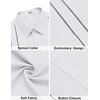image:imageCOOFANDY Mens Cuban Guayabera Shirts Button Down Short Sleeve Shirt Casual Linen Summer Beach ShirtsWhite