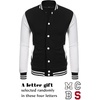 image:imageCOOFANDY Mens Fashion Varsity Jacket Causal Slim Fit Cotton Letterman Baseball Bomber JacketsBlack