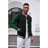 image:imageCOOFANDY Mens Fashion Varsity Jacket Causal Slim Fit Cotton Letterman Baseball Bomber JacketsBlack Green