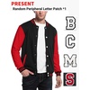 image:imageCOOFANDY Mens Fashion Varsity Jacket Causal Slim Fit Cotton Letterman Baseball Bomber JacketsBlackRed