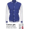 image:imageCOOFANDY Mens Fashion Varsity Jacket Causal Slim Fit Cotton Letterman Baseball Bomber JacketsBlue