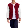 image:imageCOOFANDY Mens Fashion Varsity Jacket Causal Slim Fit Cotton Letterman Baseball Bomber JacketsBurgundy