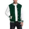image:imageCOOFANDY Mens Fashion Varsity Jacket Causal Slim Fit Cotton Letterman Baseball Bomber JacketsGreen