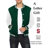 image:imageCOOFANDY Mens Fashion Varsity Jacket Causal Slim Fit Cotton Letterman Baseball Bomber JacketsGreen