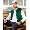image:imageCOOFANDY Mens Fashion Varsity Jacket Causal Slim Fit Cotton Letterman Baseball Bomber JacketsGreen