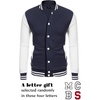 image:imageCOOFANDY Mens Fashion Varsity Jacket Causal Slim Fit Cotton Letterman Baseball Bomber JacketsNavy