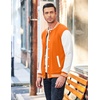 image:imageCOOFANDY Mens Fashion Varsity Jacket Causal Slim Fit Cotton Letterman Baseball Bomber JacketsOrange