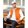 image:imageCOOFANDY Mens Fashion Varsity Jacket Causal Slim Fit Cotton Letterman Baseball Bomber JacketsOrange
