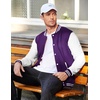 image:imageCOOFANDY Mens Fashion Varsity Jacket Causal Slim Fit Cotton Letterman Baseball Bomber JacketsPurple