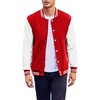image:imageCOOFANDY Mens Fashion Varsity Jacket Causal Slim Fit Cotton Letterman Baseball Bomber JacketsRed