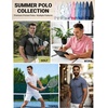image:imageCOOFANDY Mens Golf Polo Shirts Short Sleeve Quick Dry Performance Moisture Wicking Golf Shirts Casual Print Collared ShirtA Colored Dots