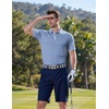 image:imageCOOFANDY Mens Golf Polo Shirts Short Sleeve Quick Dry Performance Moisture Wicking Golf Shirts Casual Print Collared ShirtBlue Flower