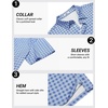 image:imageCOOFANDY Mens Golf Polo Shirts Short Sleeve Quick Dry Performance Moisture Wicking Golf Shirts Casual Print Collared ShirtBlue Flower