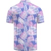 image:imageCOOFANDY Mens Golf Polo Shirts Short Sleeve Quick Dry Performance Moisture Wicking Golf Shirts Casual Print Collared ShirtLight Blue Leaf