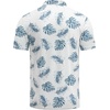 image:imageCOOFANDY Mens Golf Polo Shirts Short Sleeve Quick Dry Performance Moisture Wicking Golf Shirts Casual Print Collared ShirtWhite Blue Leaf