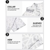image:imageCOOFANDY Mens Golf Polo Shirts Short Sleeve Quick Dry Performance Moisture Wicking Golf Shirts Casual Print Collared ShirtWhite Grey Geometry