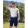 image:imageCOOFANDY Mens Golf Polo Shirts Short Sleeve Quick Dry Performance Moisture Wicking Golf Shirts Casual Print Collared ShirtWhite Letter V