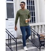 image:imageCOOFANDY Mens Henley Shirt Long Sleeve Casual Stretch Solid TShirts Fashion Pullover Lightweight Fall TopsArmy Green