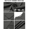 image:imageCOOFANDY Mens Henley Shirt Long Sleeve Casual Stretch Solid TShirts Fashion Pullover Lightweight Fall TopsDark Grey