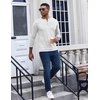 image:imageCOOFANDY Mens Henley Shirt Long Sleeve Casual Stretch Solid TShirts Fashion Pullover Lightweight Fall TopsWhite