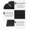 image:imageCOOFANDY Mens Henley TShirts Long Sleeve Pullover Shirt Casual Heavyweight Button Shirts Basic TeesBlack  Khaki