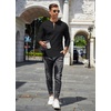 image:imageCOOFANDY Mens Henley TShirts Long Sleeve Pullover Shirt Casual Heavyweight Button Shirts Basic TeesBlack  Khaki