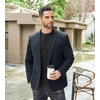 image:imageCOOFANDY Mens Henley TShirts Long Sleeve Pullover Shirt Casual Heavyweight Button Shirts Basic TeesBlack