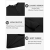 image:imageCOOFANDY Mens Henley TShirts Long Sleeve Pullover Shirt Casual Heavyweight Button Shirts Basic TeesBlack