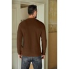 image:imageCOOFANDY Mens Henley TShirts Long Sleeve Pullover Shirt Casual Heavyweight Button Shirts Basic TeesBrown