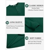 image:imageCOOFANDY Mens Henley TShirts Long Sleeve Pullover Shirt Casual Heavyweight Button Shirts Basic TeesDark Green