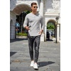 image:imageCOOFANDY Mens Henley TShirts Long Sleeve Pullover Shirt Casual Heavyweight Button Shirts Basic TeesGrey