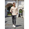 image:imageCOOFANDY Mens Henley TShirts Long Sleeve Pullover Shirt Casual Heavyweight Button Shirts Basic TeesKhaki  Brown