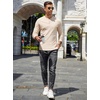 image:imageCOOFANDY Mens Henley TShirts Long Sleeve Pullover Shirt Casual Heavyweight Button Shirts Basic TeesKhaki