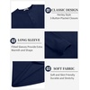 image:imageCOOFANDY Mens Henley TShirts Long Sleeve Pullover Shirt Casual Heavyweight Button Shirts Basic TeesNavy Blue
