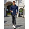 image:imageCOOFANDY Mens Henley TShirts Long Sleeve Pullover Shirt Casual Heavyweight Button Shirts Basic TeesNavy Blue