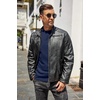 image:imageCOOFANDY Mens Henley TShirts Long Sleeve Pullover Shirt Casual Heavyweight Button Shirts Basic TeesNavy Blue