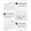 image:imageCOOFANDY Mens Henley TShirts Long Sleeve Pullover Shirt Casual Heavyweight Button Shirts Basic TeesWhite