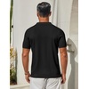 image:imageCOOFANDY Mens Knit Button Down Shirts Short Sleeve Polo Shirt Casual Vacation Summer Beach ShirtsBlack