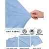 image:imageCOOFANDY Mens Knit Button Down Shirts Short Sleeve Polo Shirt Casual Vacation Summer Beach ShirtsBlue