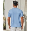 image:imageCOOFANDY Mens Knit Button Down Shirts Short Sleeve Polo Shirt Casual Vacation Summer Beach ShirtsBlue