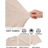 image:imageCOOFANDY Mens Knit Button Down Shirts Short Sleeve Polo Shirt Casual Vacation Summer Beach ShirtsCream