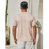 image:imageCOOFANDY Mens Knit Button Down Shirts Short Sleeve Polo Shirt Casual Vacation Summer Beach ShirtsCream