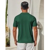 image:imageCOOFANDY Mens Knit Button Down Shirts Short Sleeve Polo Shirt Casual Vacation Summer Beach ShirtsGreen