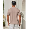 image:imageCOOFANDY Mens Knit Button Down Shirts Short Sleeve Polo Shirt Casual Vacation Summer Beach ShirtsKhaki