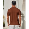 image:imageCOOFANDY Mens Knit Button Down Shirts Short Sleeve Polo Shirt Casual Vacation Summer Beach ShirtsLight Brown