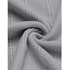 image:imageCOOFANDY Mens Knit Button Down Shirts Short Sleeve Polo Shirt Casual Vacation Summer Beach ShirtsLight Grey