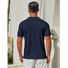 image:imageCOOFANDY Mens Knit Button Down Shirts Short Sleeve Polo Shirt Casual Vacation Summer Beach ShirtsNavy Blue