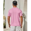 image:imageCOOFANDY Mens Knit Button Down Shirts Short Sleeve Polo Shirt Casual Vacation Summer Beach ShirtsPink